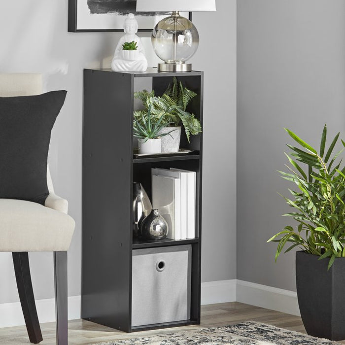 Mainstays 3 Cube Storage Organizer, Black - new