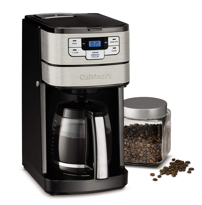 Cuisinart DGB-400 Automatic Grind and Brew 12-Cup Coffeemaker with 1-4 Cup Setting and Auto-Shutoff, Black/Stainless Steel - use_like_new