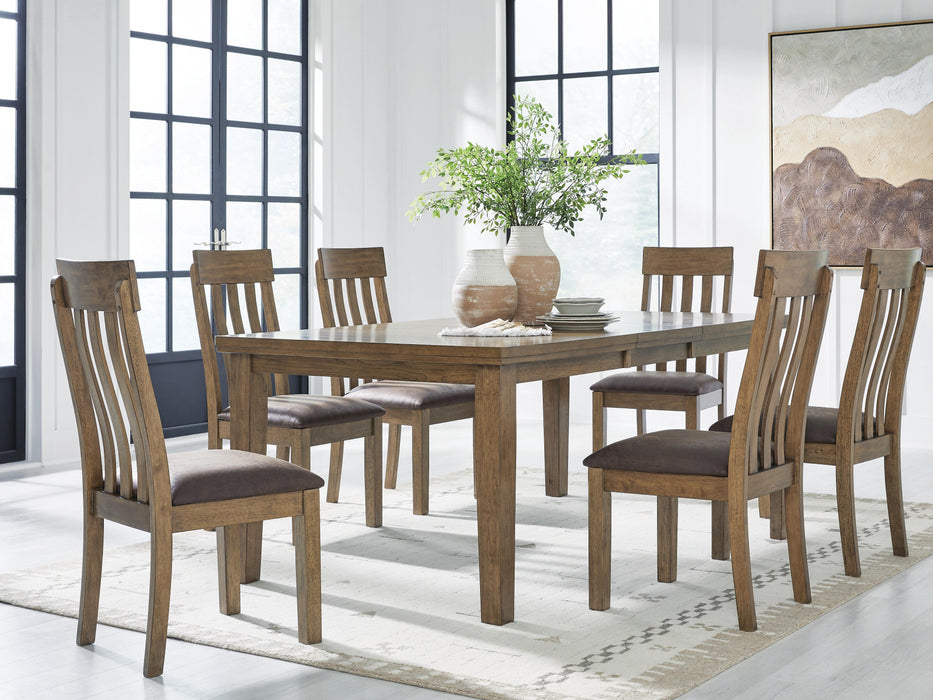 Broxtyn Light Brown Broxtyn Dining Table and 6 Chairs