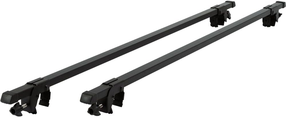 APEX LEGENDS RLB-2301 Universal Side Rail Mounted Steel Roof Crossbars, 46.5 inches, Pack of Two, Fit Raised Side Rails, black - open_box