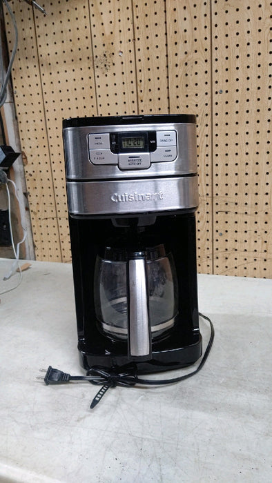 Cuisinart DGB-400 Automatic Grind and Brew 12-Cup Coffeemaker with 1-4 Cup Setting and Auto-Shutoff, Black/Stainless Steel - use_like_new