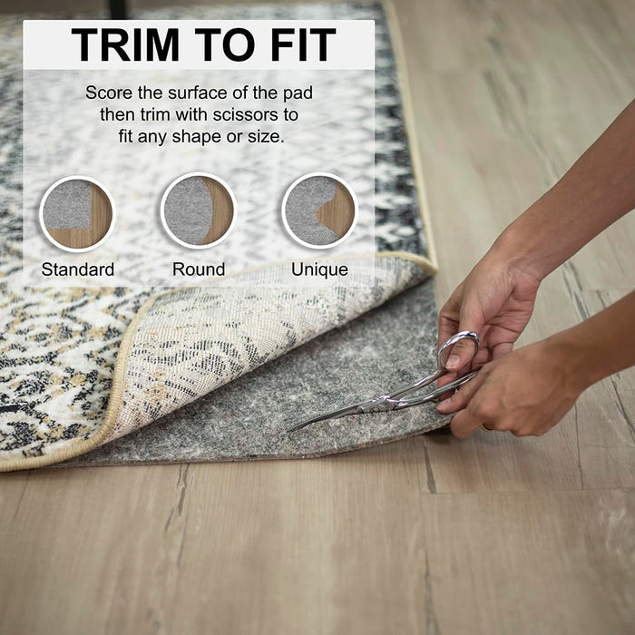 Mohawk Home 2' x 8' Non Slip Rug Pad Gripper 1/4 Thick Dual Surface Felt + Rubber Gripper - Safe for All Floors - new