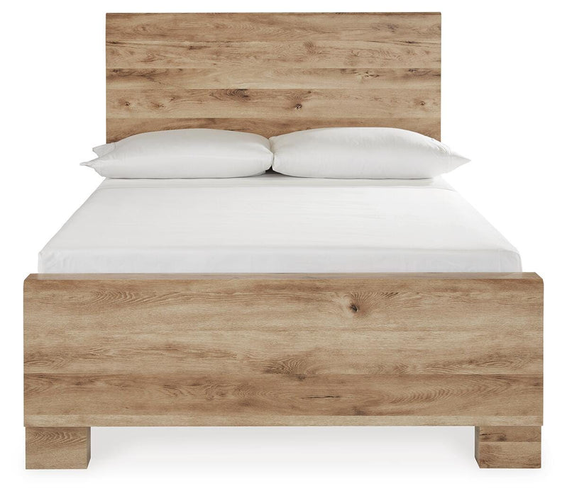 Hyanna Tan Brown Hyanna Full Panel Bed