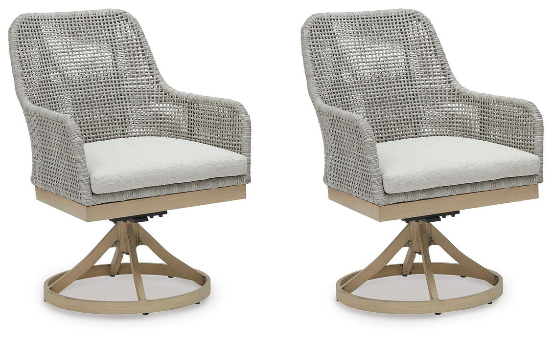 Seton Creek Gray Swivel Chair w/Cushion (Priced Per Item, Must Order 2, 4, 6, or 8)