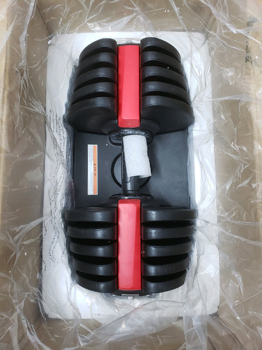 Yaheetech 40lb Adjustable Dumbbell Set with Anti-Slip Handle and Tray, Black - new