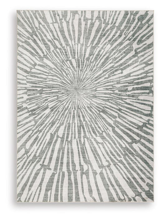 Verland Gray/White Washable Medium Rug