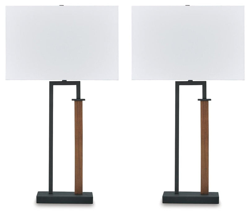 Voslen Black/Brown Metal Table Lamp (Priced Per Item, Must Order 2, 4, 6, or 8)