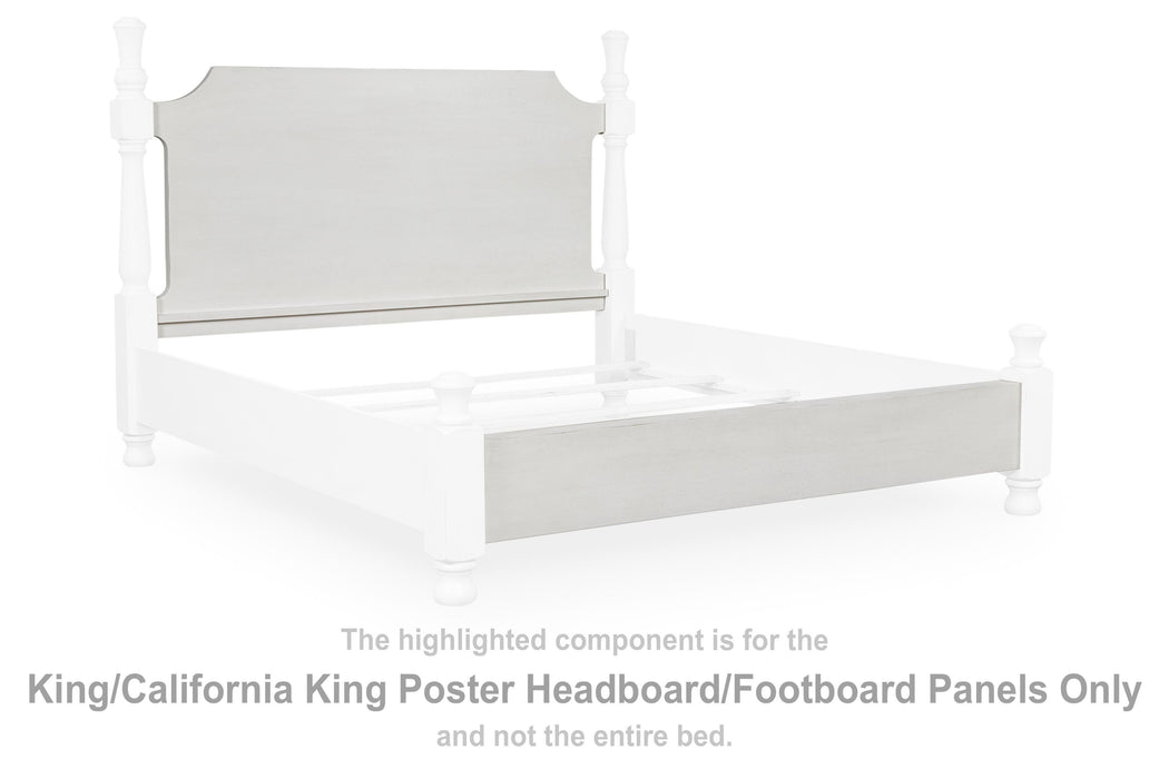 Chadworth Antique White K/CK Poster HDBD/FTBD Panels