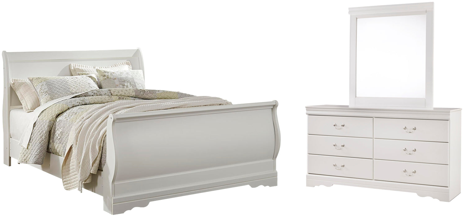 Anarasia White Sleigh Bedroom Collection