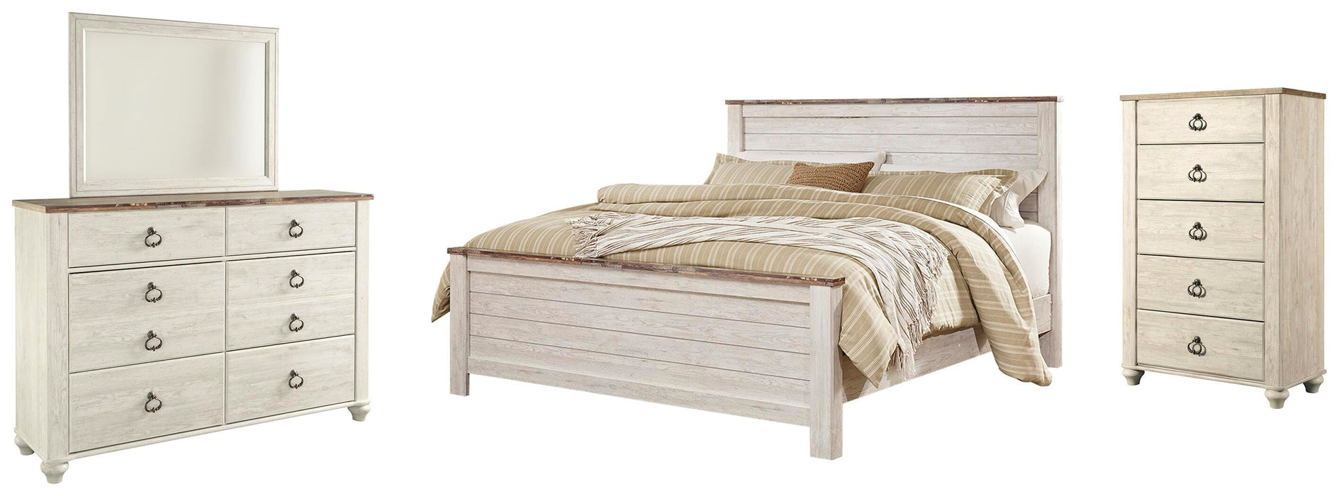 Willowton Whitewash Panel Bedroom Collection