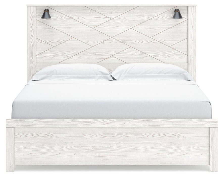 Gerridan White/Gray Gerridan King Panel Bed