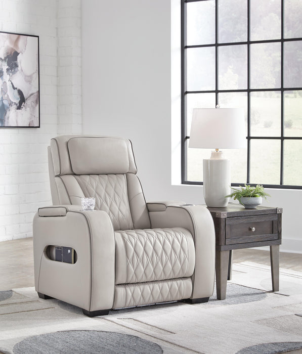 Boyington Gray PWR Recliner/ADJ Headrest