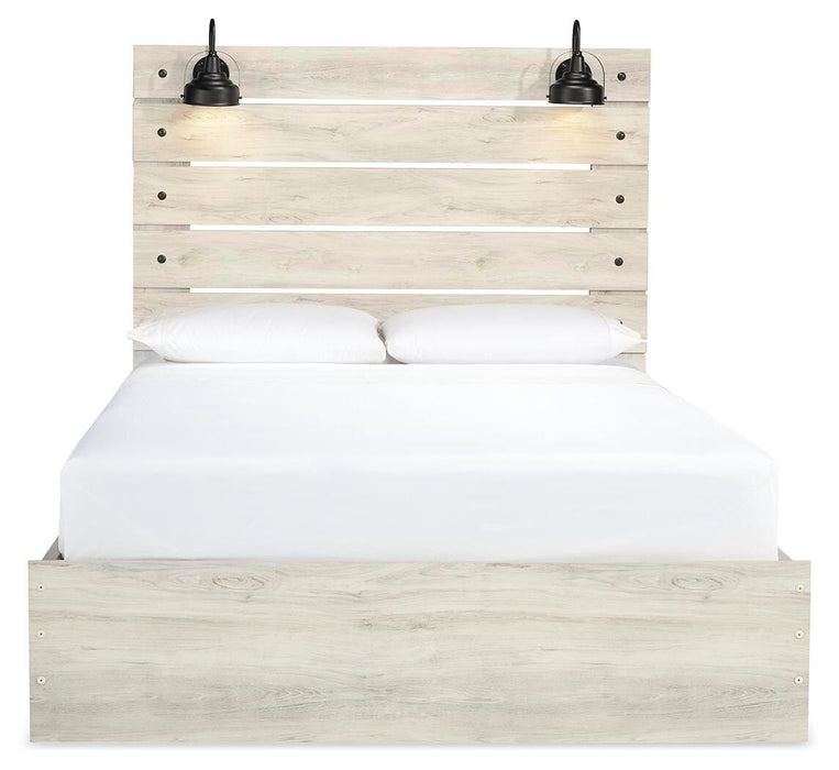 Cambeck Whitewash Cambeck Queen Panel Bed with 2 Storage Drawers