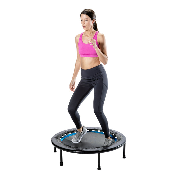 Athletic Works Circuit Trainer Trampoline with Steel Frame, Monitor and Adjustable Incline, 36"Dx12"H, 14 lbs., Black - new