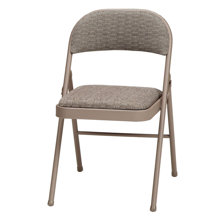 Fabric double padded folding chair- Courtyard Chicory ( Pack of 6 ) - new