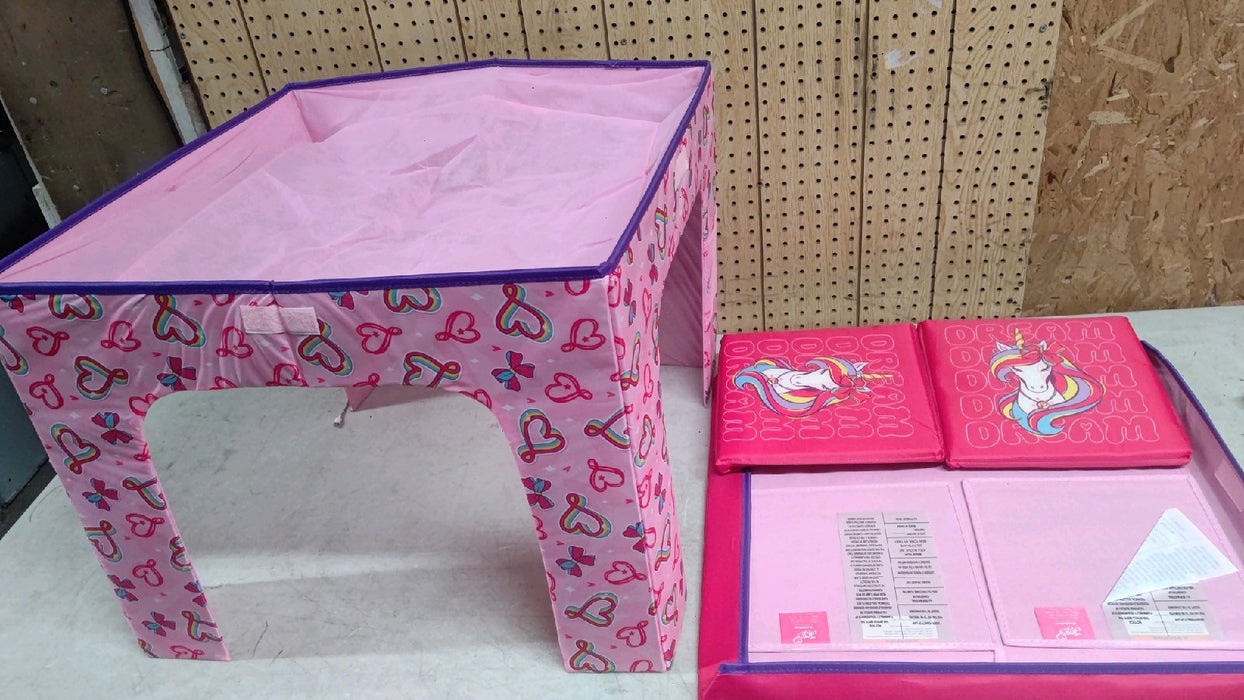 Nickelodeon JOJO Siwa Collapsible Storage Ottoman Table and Chair Play Set - open_box