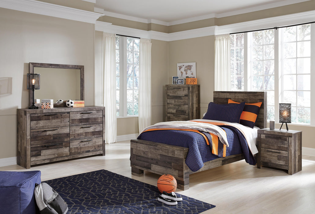 Derekson Multi Gray Derekson Twin Panel Bed