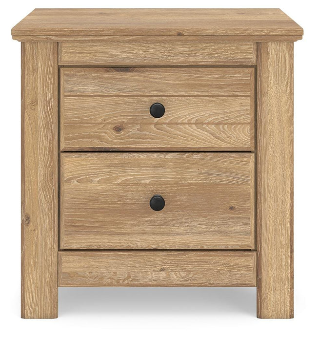 Fenderport Tan Two Drawer Night Stand