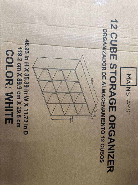 Mainstays 12 Cube Storage Organizer, Spring Pine - new