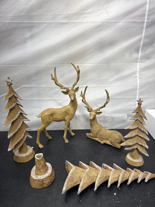 Member's Mark Deer and Tree Décor, Set of 5 - open_box