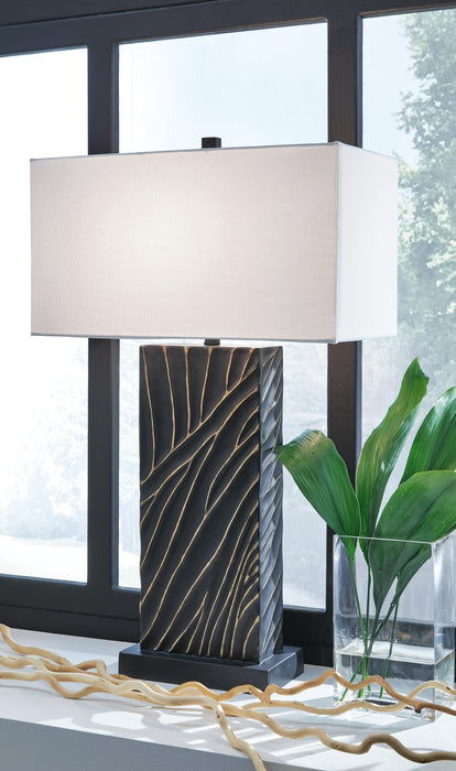 Bartlen Black/Gold Finish Poly Table Lamp (1/CN)