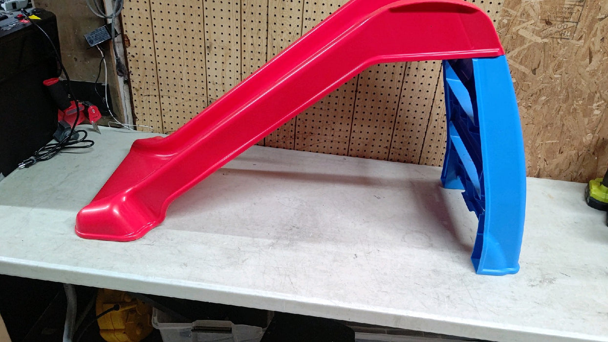 Little Tikes First Slip And Slide, Easy Set Up Playset for Indoor Outdoor Backyard, Easy to Store, Safe Toy for Toddler,Kids (Red/Blue), 39.00''L x 18.00''W x 23.00''H - open_box