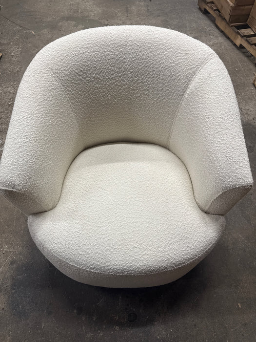Mainstays Boucle Swivel Accent Chair, Cream - new