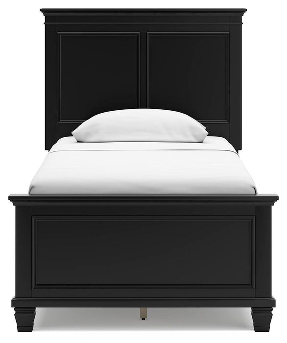 Lanolee Black Lanolee Twin Panel Bed