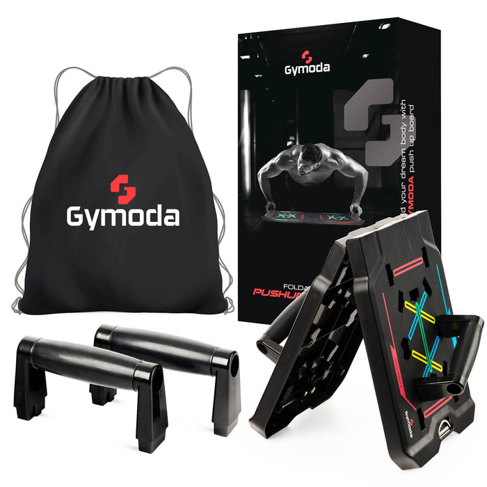 GYMODA Push Up Board for Men & Women | Portable Gym | Foldable Board | Home Workout Equipment | Muscle Max Push Board | Multi-Function | Push Up Board for Floor Fitness Strength & Exercise -