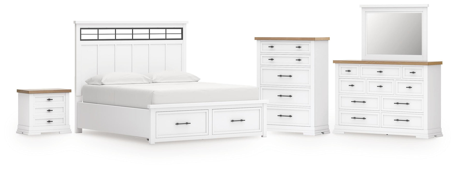 Ashbryn White/Natural Bedroom Collection