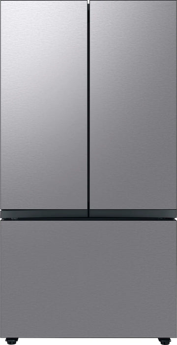Samsung - BESPOKE 30 cu. ft. 3-Door French Door Smart Refrigerator with Beverage Center - Stainless Steel - new