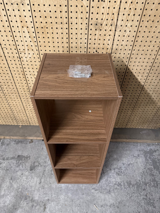 Mainstays 3 Cube Storage Organizer, Warm Walnut - new