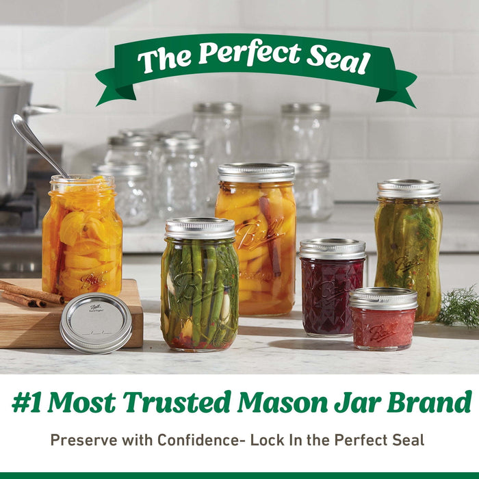 Ball Regular Mouth 16oz Pint Mason Jars with Lids & Bands, 12 Count - open_box