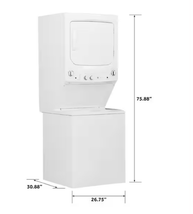 GE 3.8 cu. ft. Washer 5.9 cu. ft. Electric Dryer Combo in White - new
