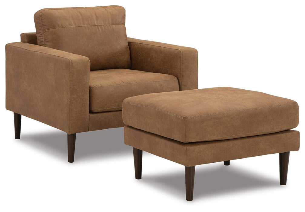 Telora Caramel Telora Chair and Ottoman