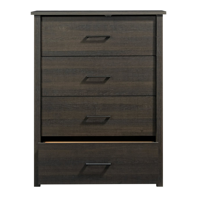 Mainstays Hillside 4-Drawer Dresser, Espresso Finish - new