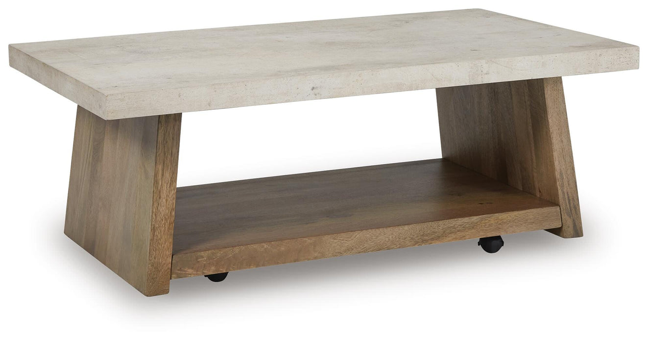 Brendalhouse Light Brown Rectangular Cocktail Table