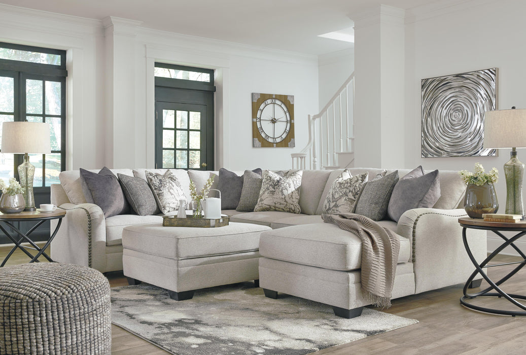 Dellara Chalk Dellara 4-Piece Sectional with Chaise