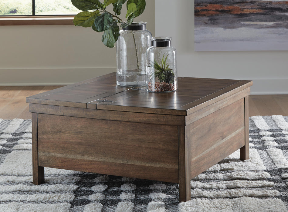 Moriville Grayish Brown Lift Top Cocktail Table