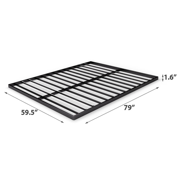 ZINUS Quick Lock Bunkie Board, Box Spring & Bed Slat Replacement, Metal Frame with Steel Slats, Easy Assembly, Queen - open_box