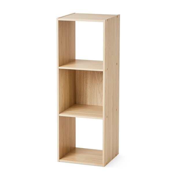 Mainstays 3 Cube Storage Organizer, Spring Pine - new