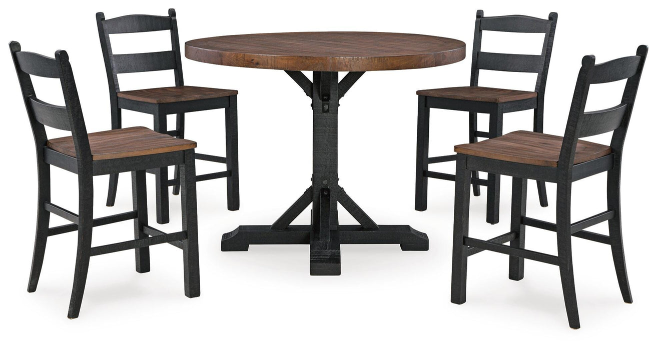 Valebeck Multi Valebeck Counter Height Dining Table and 4 Barstools