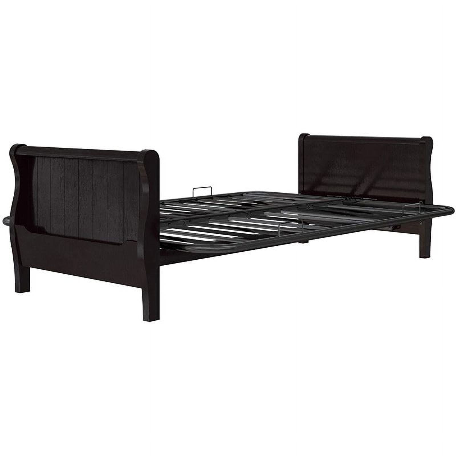 DHP Wood Arm Futon with Espresso Wood Finish - open_box