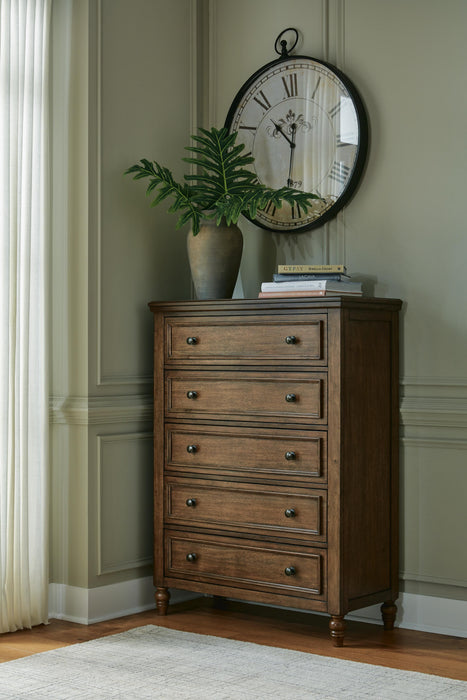 Sturlayne Brown Five Drawer Chest