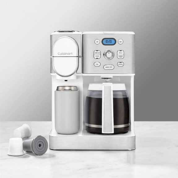 Cuisinart 2-in-1 Coffeemaker, 12 Cup Capacity, Single Serve, Hot or Iced - open_box