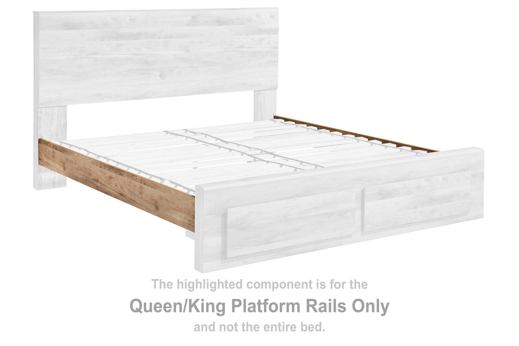 Hyanna Tan Brown Queen/King Platform Rails