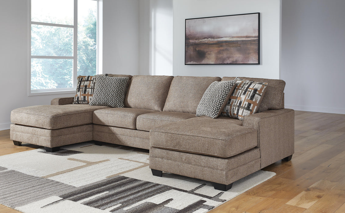 Cannonbrook Nutmeg Cannonbrook 3-Piece Sectional with Chaise