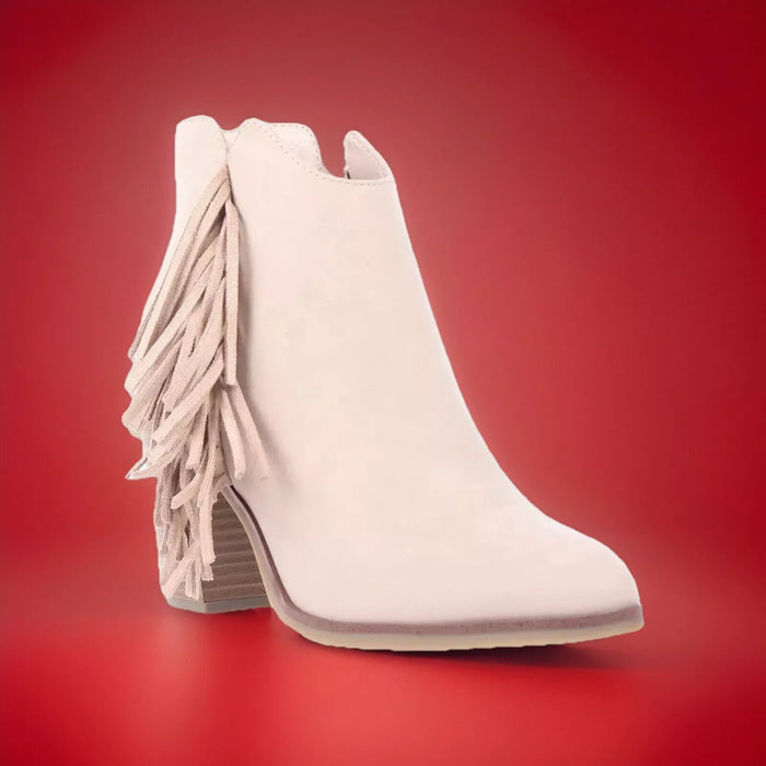 MIA GIRL Women's Avril Fringe Booties - new