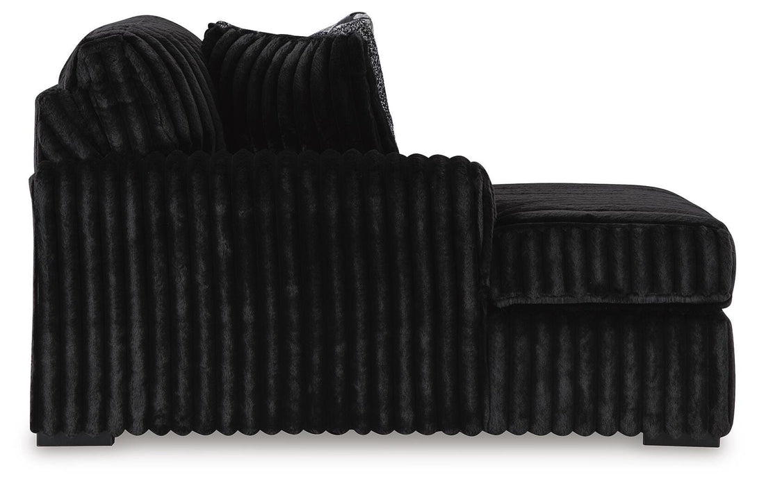 Midnight-Madness Onyx Midnight-Madness 3-Piece Sectional with Chaise