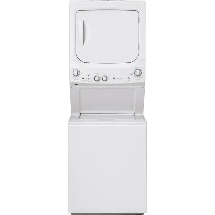 GE Unitized Spacemaker 3.8 cu. ft. Capacity Washer with Stainless Steel Basket and 5.9 cu. ft. Capacity Gas Dryer - display_model